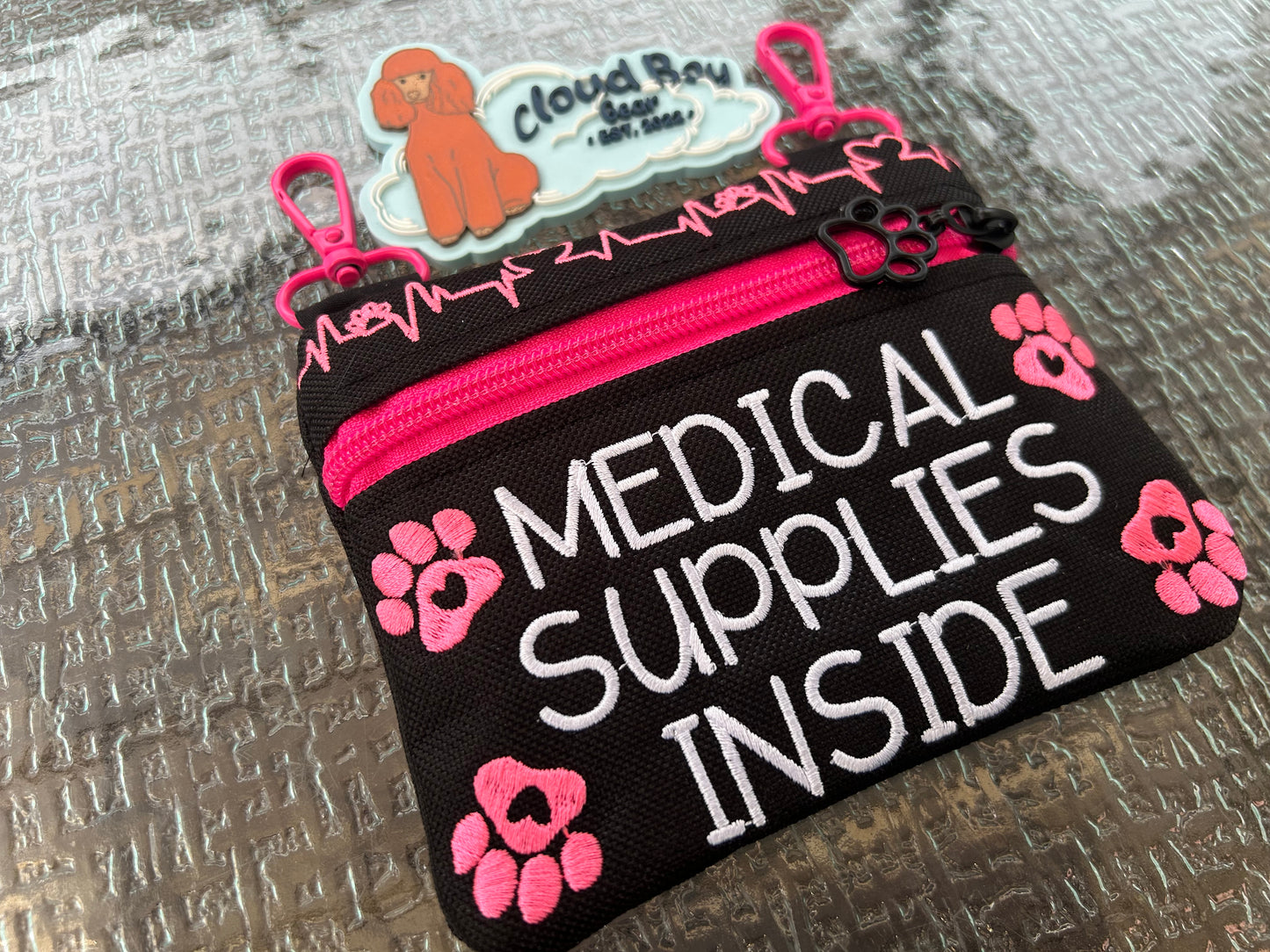 💗🐾 hot pink - med bag