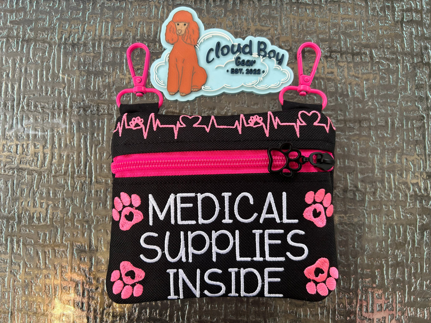 💗🐾 hot pink - med bag