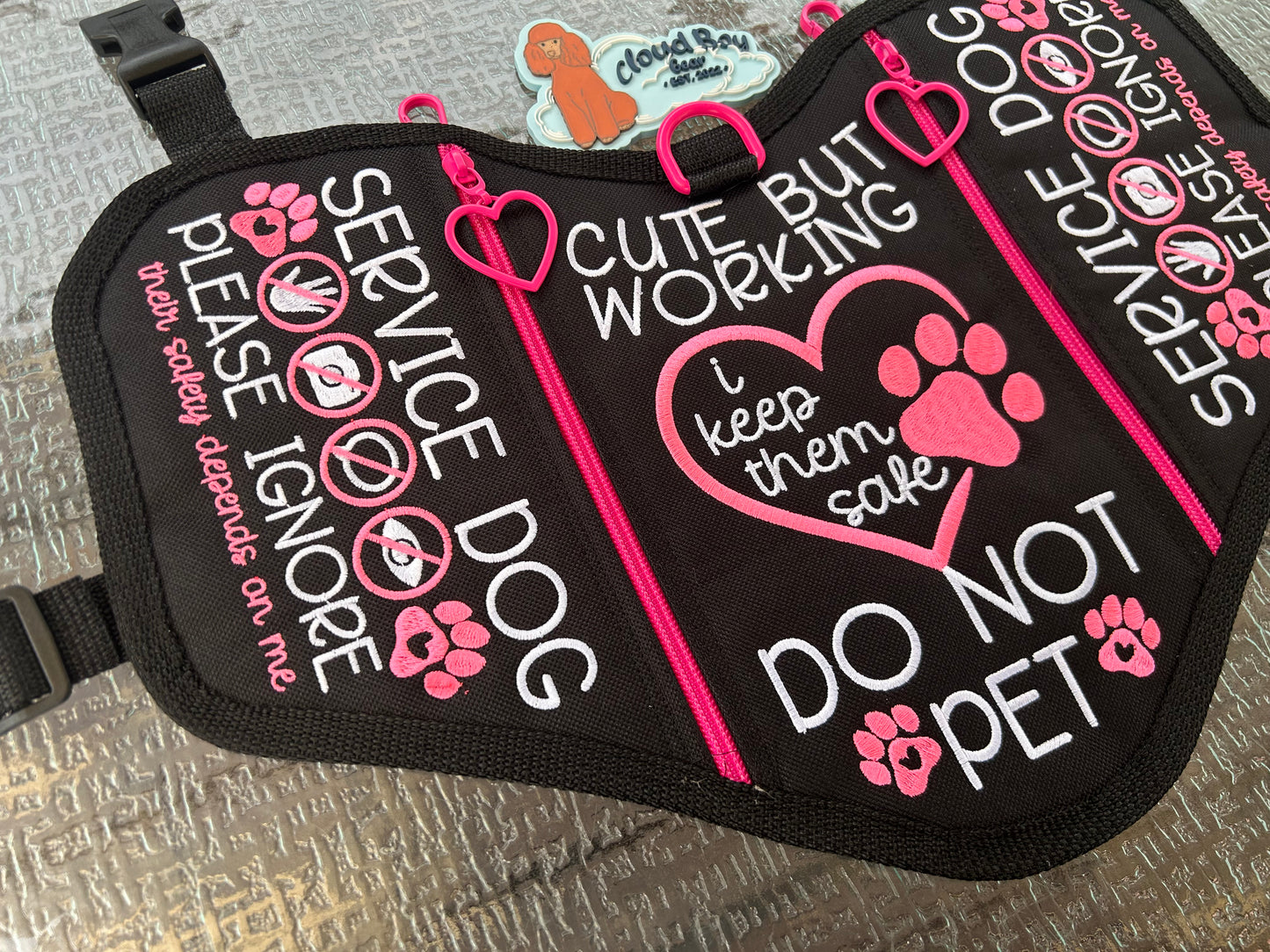 💗🐾 hot pink - 16” saddle convertible