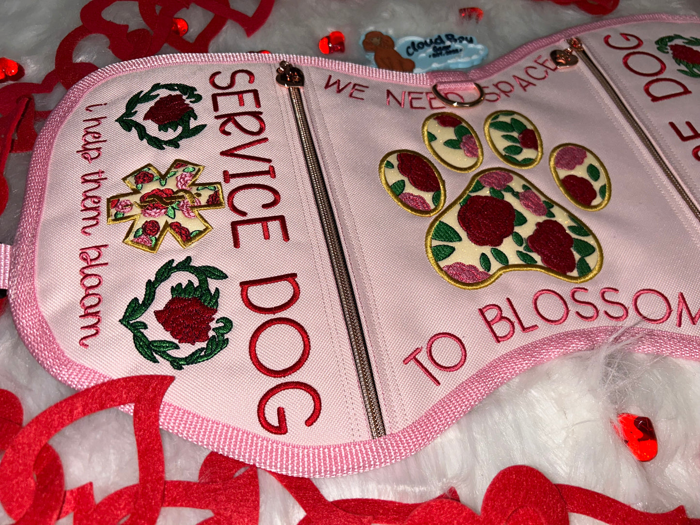 🌹💗 Rose 20” Convertible + Patch Set + Leash Wrap