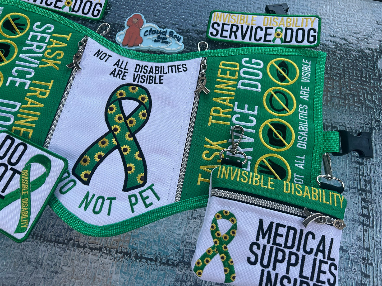 🎗️🌻invisible disability awareness ribbon set 🌻🎗️