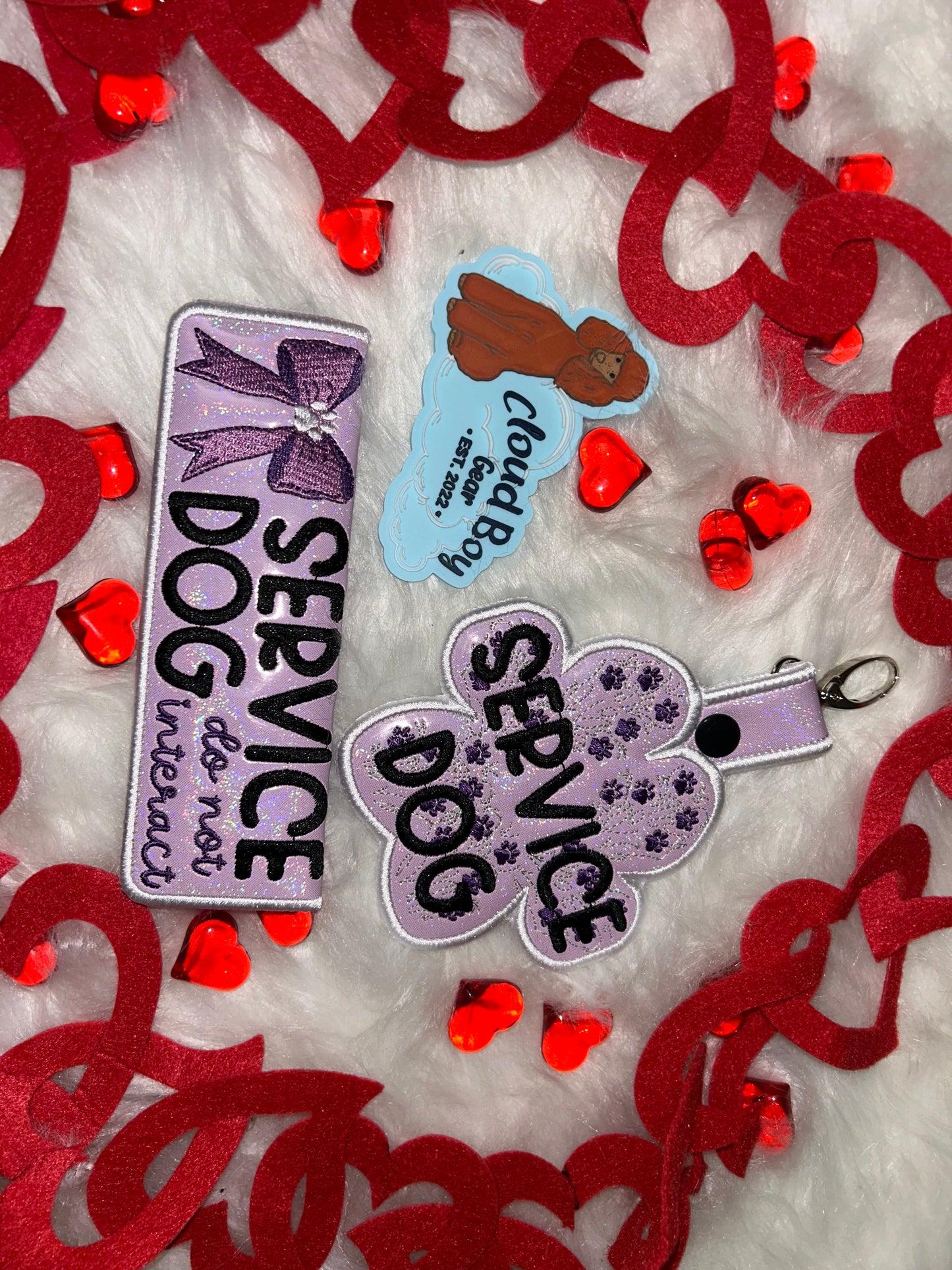 🎀💜 Paw Bow 10” Vest + Patch Set + Accessories