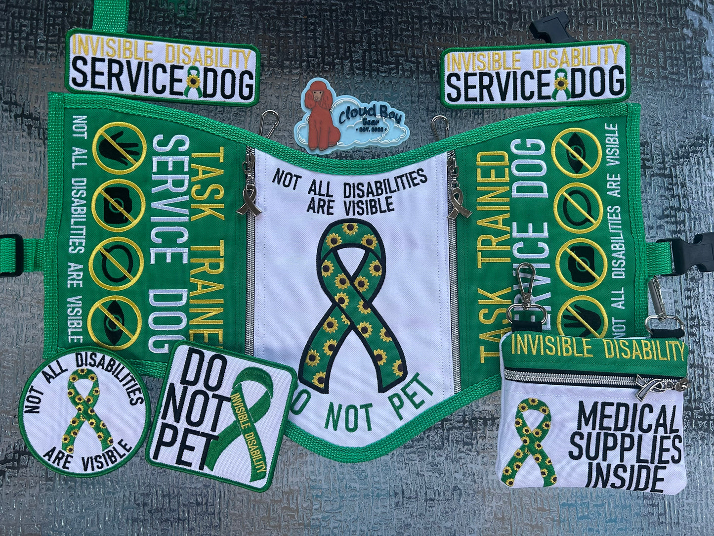 🎗️🌻invisible disability awareness ribbon set 🌻🎗️
