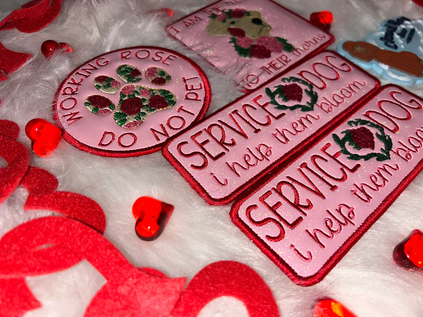 🌹💗 Rose 20” Convertible + Patch Set + Leash Wrap