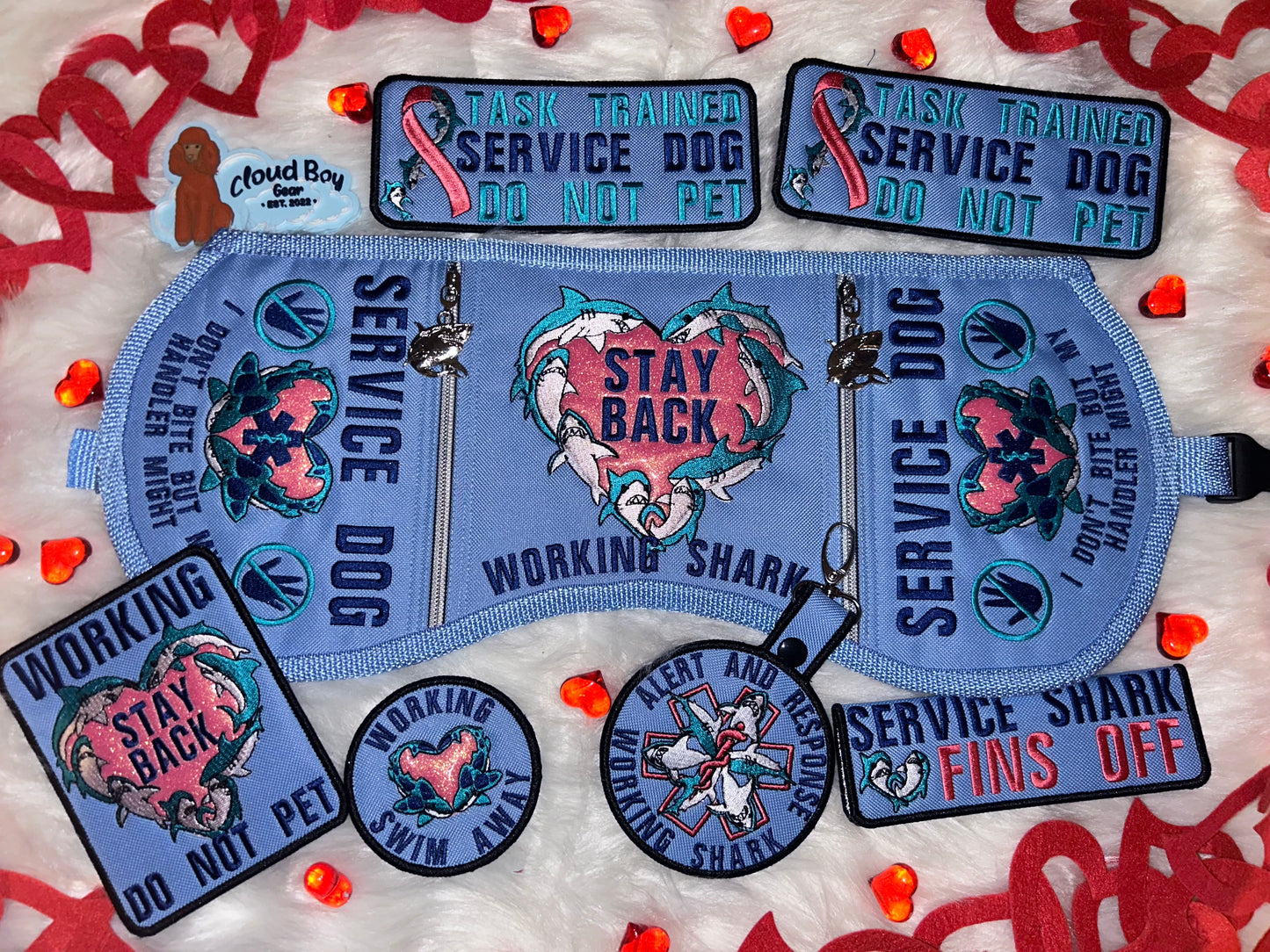 🦈💙Shark 18” Cape + OneTigris Patch Set + Accessories