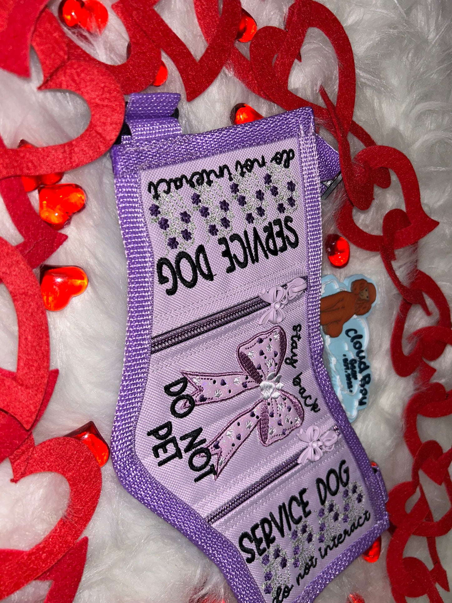 🎀💜 Paw Bow 10” Vest + Patch Set + Accessories