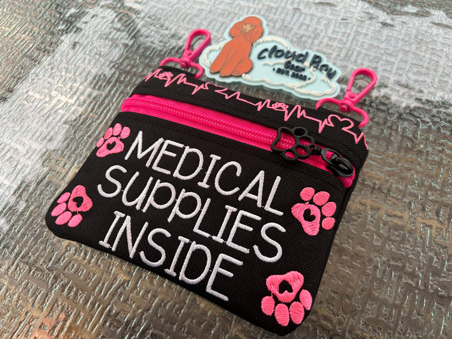 💗🐾 hot pink - med bag