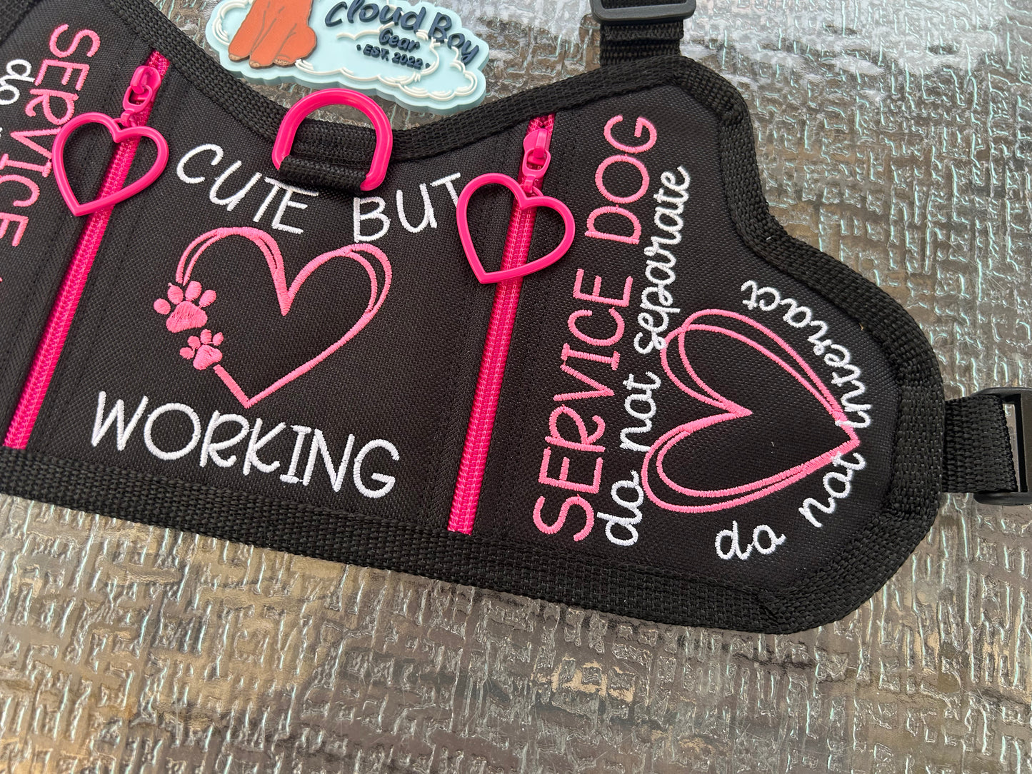 💗🐾 hot pink - 14” y front vest