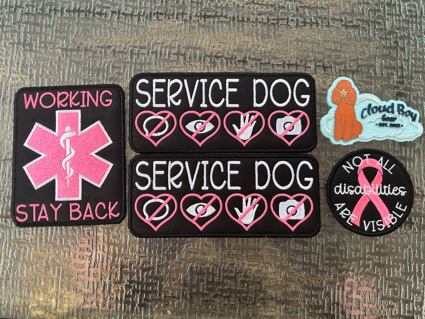 💗🐾 hot pink - patch sets