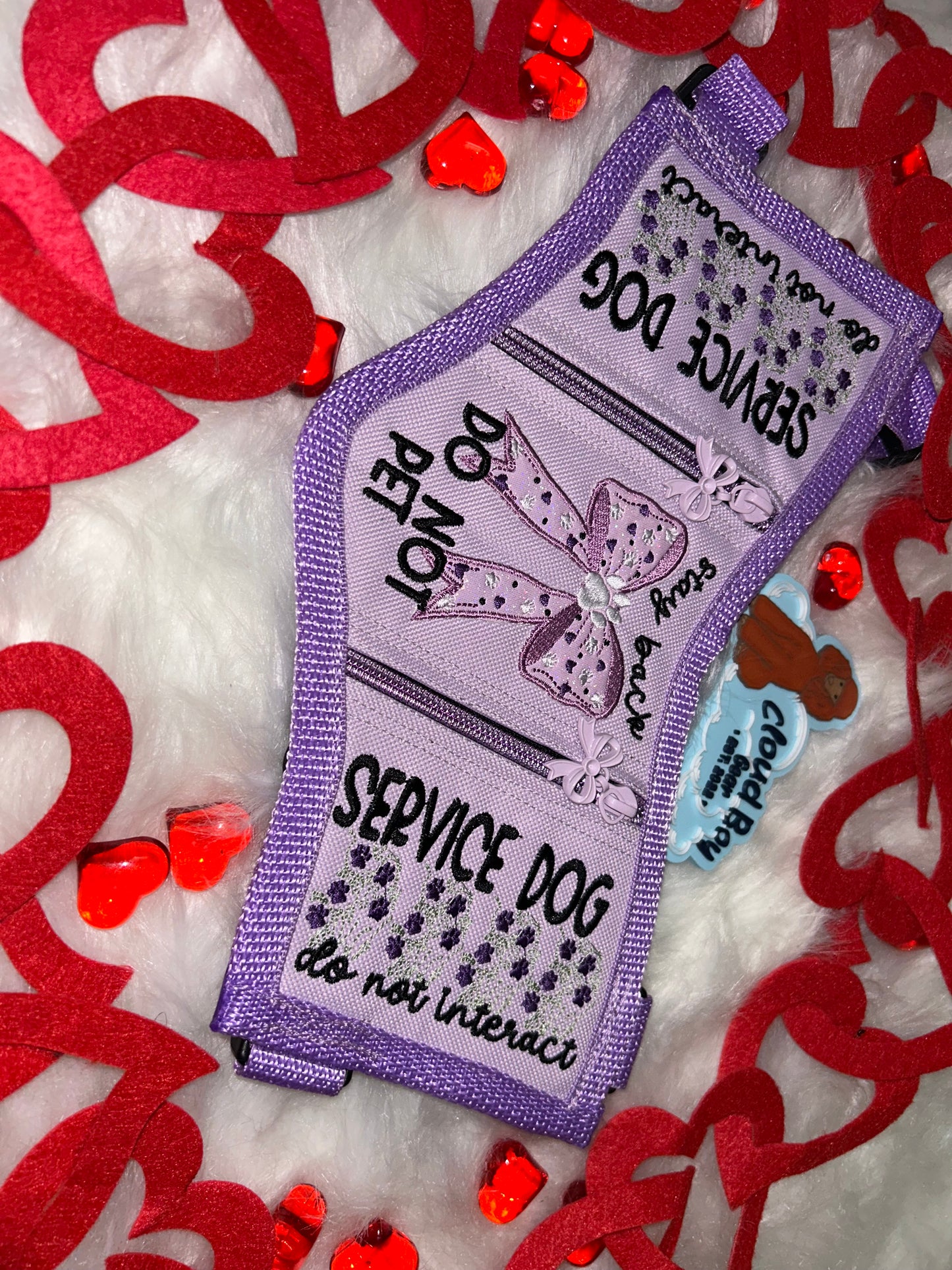 🎀💜 Paw Bow 10” Vest + Patch Set + Accessories