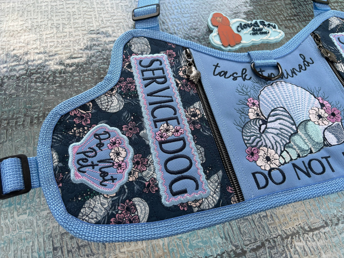 🐚🦪 floral shell - 18” y front 🌸🌊