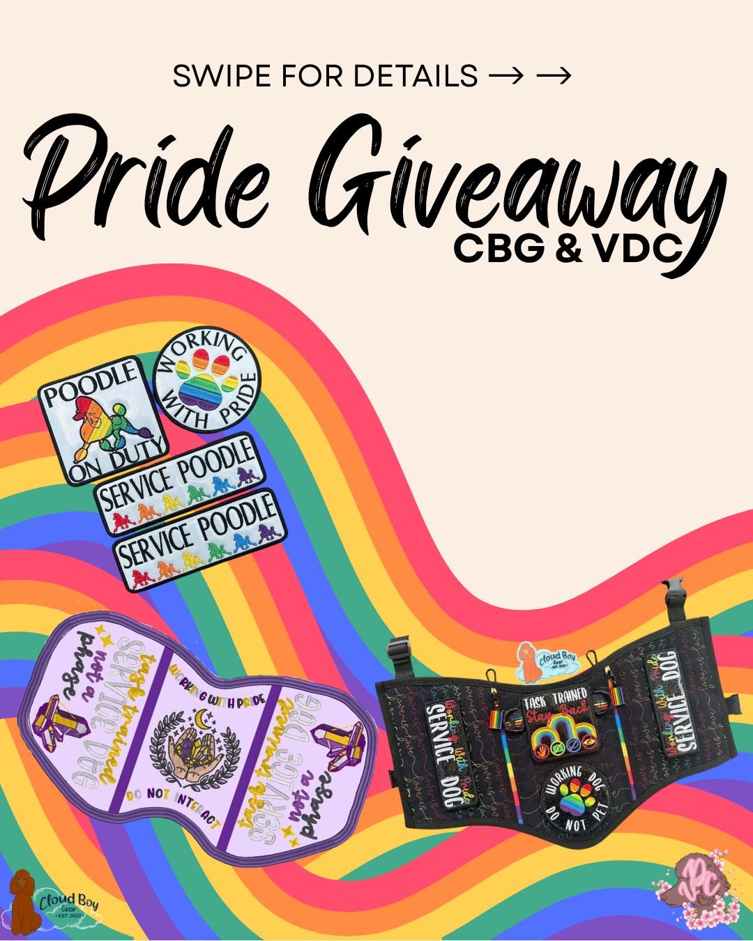 Pride Giveaway prizes